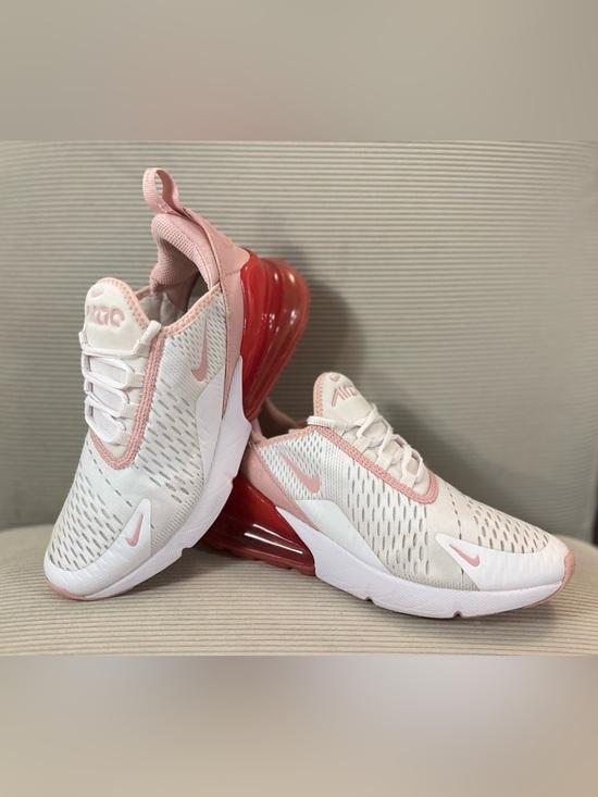 Nike | Shoes | Nike Womens Air Max 27 Gs White Pink Glaze Size 75 Youth ...